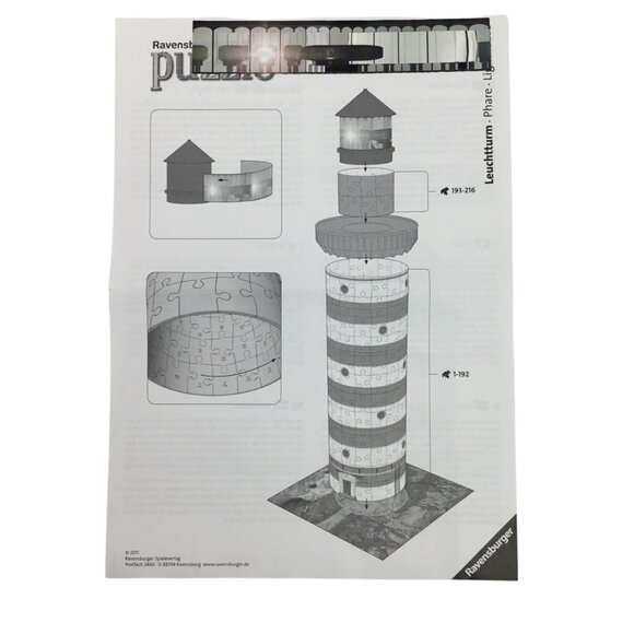 Ravensburger 3D Jigsaw Puzzle Lighthouse 216 Pieces Ages 10-99 - Picture 13 of 13